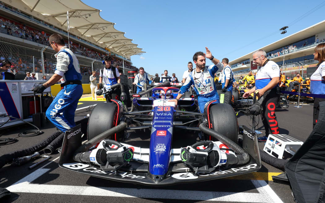 Liam Lawson on the grid in Austin, Texas, 2024.