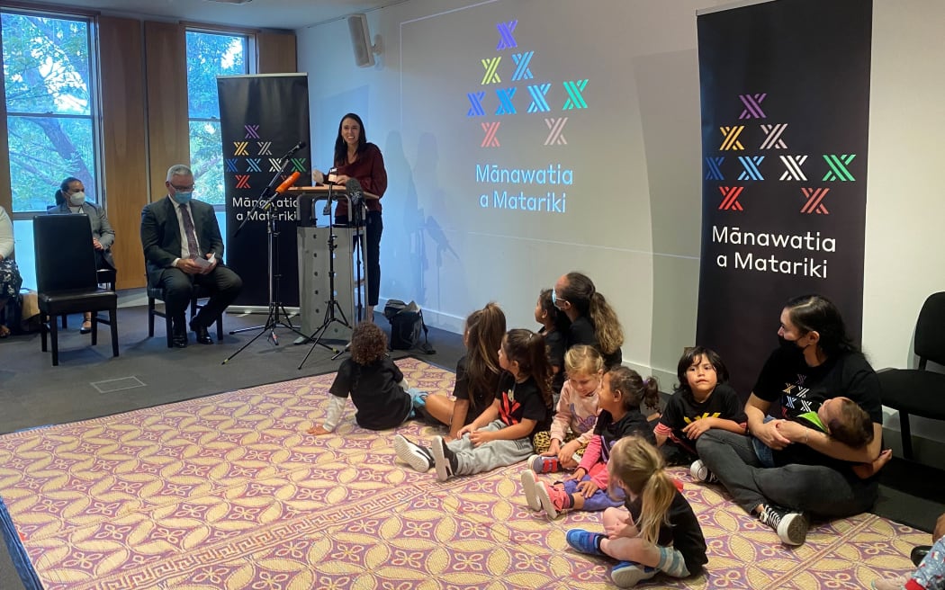 Prime Minister Jacinda Ardern speaks at unveiling of Matariki logo