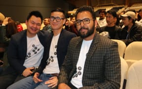K-Pop fans Raval Bhandal, Alex Chai and Des Chang.