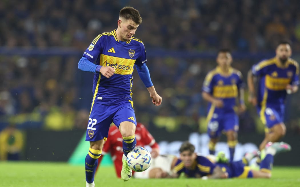 Boca Juniors' midfielder #22 Kevin Zenon