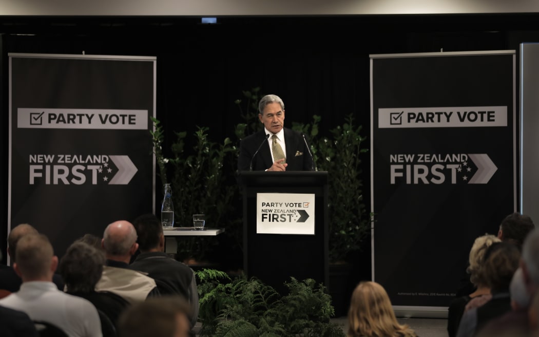 New Zealand First leader Winston Peters at his 2020 election campaign launch.