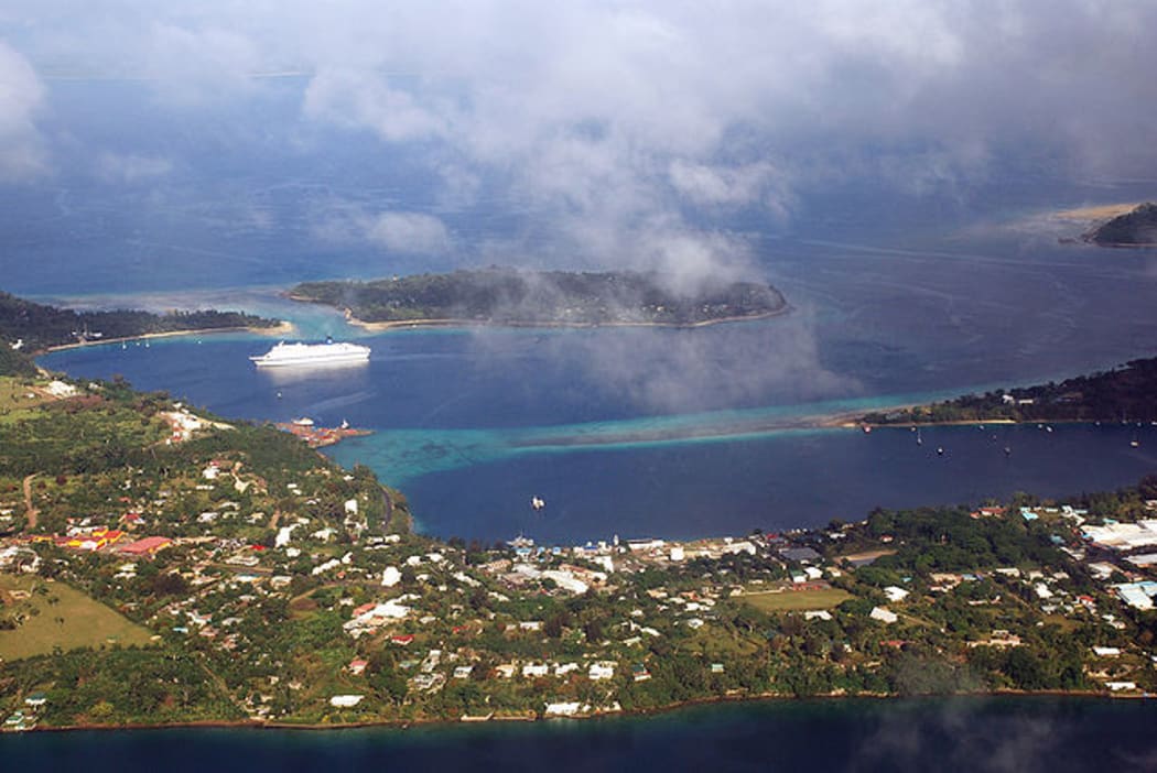 An aerial view of Vanuatu's capital, Port Vila
