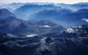 Shot of Fiordland taken during Earth Sciences New Zealand's end of year snowline survey.