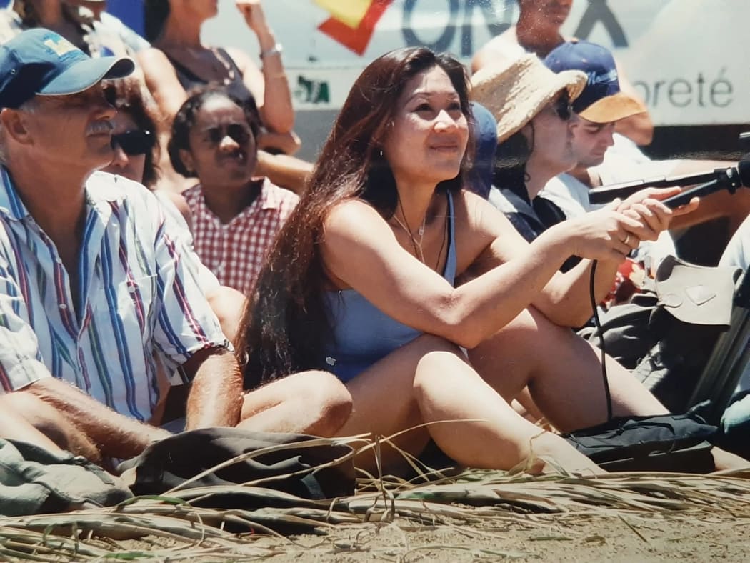 Anita Purcell at the Pacific Arts Festival in Noumea, New Caledonia, 2000.