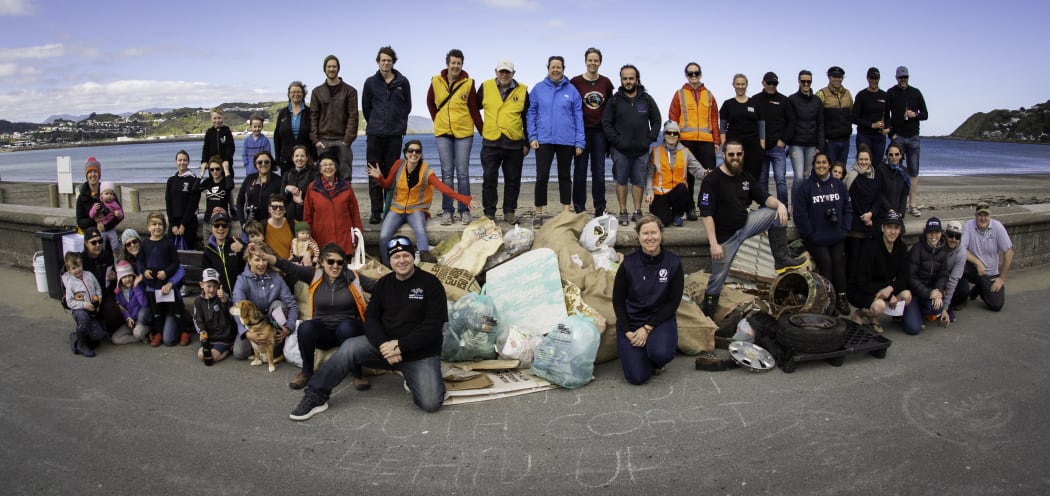 The Wellington South Coast Clean-Up is an annual event which sees community groups picking up rubbish along the capital's coast between Breaker Bay and Owhiro Bay.