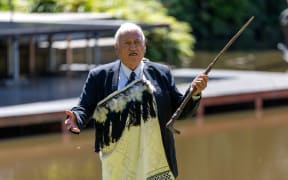 Te Matatini held at the Bowl of Brooklands in New Plymouth. Mahau Blessing Ceremony.