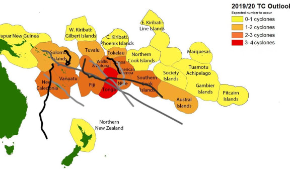 Tropical Cyclone forecast and actual