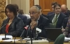 Te Ururoa Flavell speaks to the Māori Affairs select committee hearing this morning.