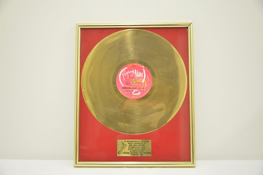 The Chills gold record for their 1990 album Submarine Bells.