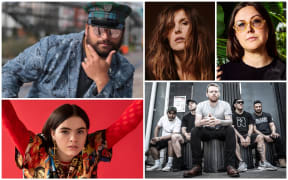 Clockwise from top left: Troy Kingi, Reb Fountain, Nadia Reid, L.A.B. and Benee