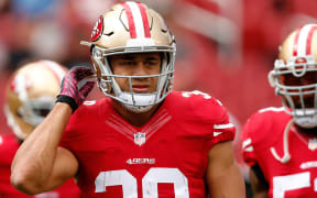 Running back Jarryd Hayne, #38 in his time with the San Francisco 49ers. Ezra Shaw/Getty Images/AFP