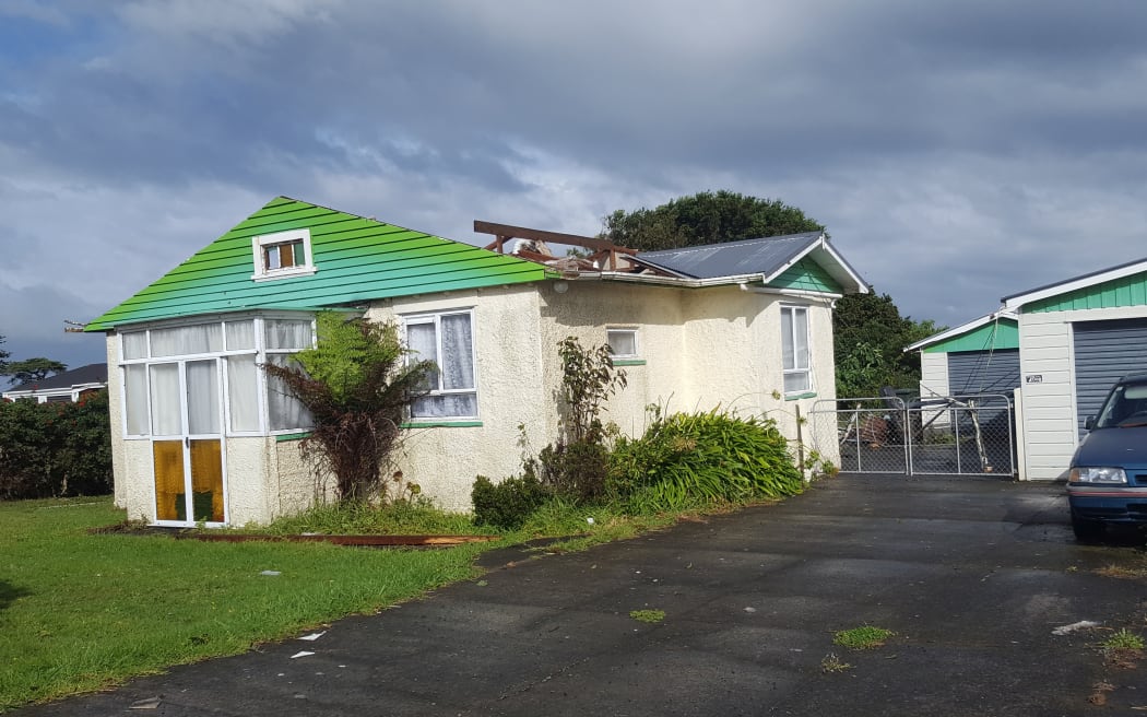 The tornado ripped through Rahotū, breaking down fences and ripping roofs off homes.