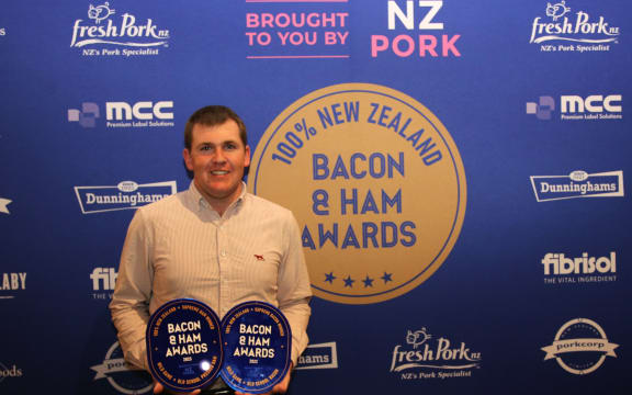 100% New Zealand Bacon and Ham Awards supreme winner Jordan Hamilton-Bicknell.