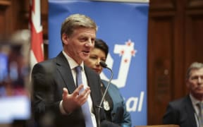 Bill English announced as the new Prime Minister of New Zealand, Paula Bennett as Deputy Prime Minister. Prime Minster Bill English speaks to media after the annoucement.