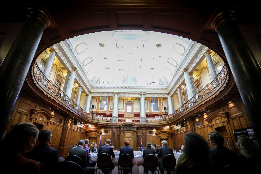 A Select Committee meeting in the Legislative Council Chamber