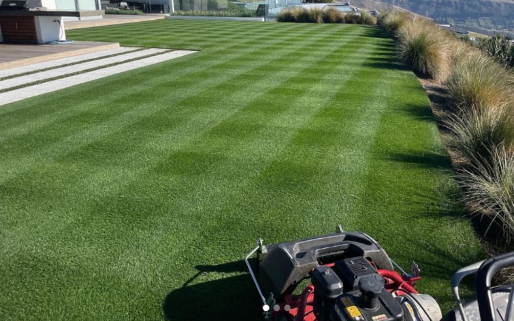 Simon Slade's lawn won 2022’s NZ Home Lawn of the Year.