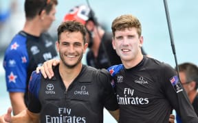 Team NZ's Blair Tuke and Peter Burling.