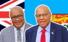 Manoa Kamikamica, left, says Sitiveni Rabuka is the right man to rebuild Fiji.
