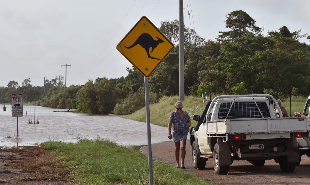 Flooding in the Burdekin River in Ayr in Queensland on Thursday.