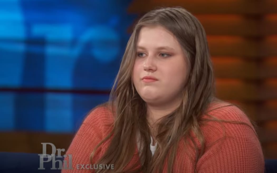 Julia Wandelt, who claims to be Madeleine McCann, during a 2023 Dr Phil interview.  (Supplied: YouTube/Dr Phil)