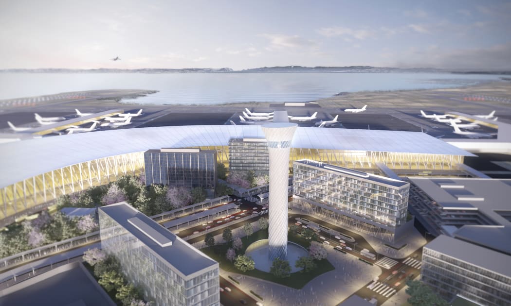 An artist’s impression of how Auckland Airport could look in 30 years.