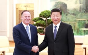 John Key and President Xi Jinping