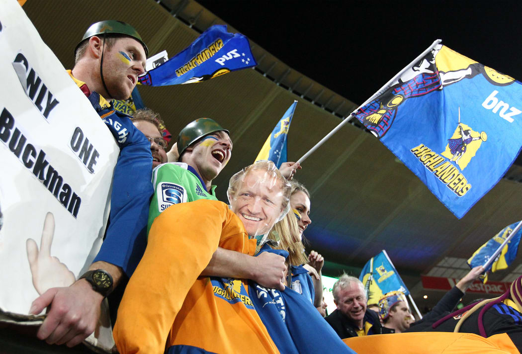 Highlanders fans during the Super Rugby Final.