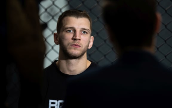 Kiwi UFC fighter Dan Hooker at his Auckland gym.