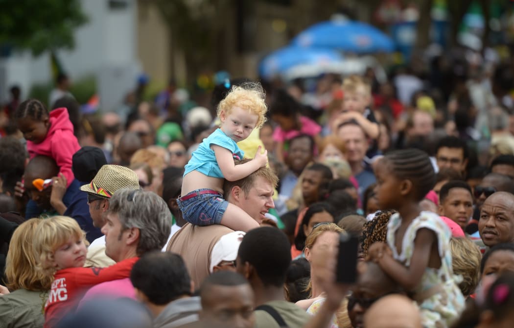 Nelson Mandela's home in Johannesburg has become an a focus for commemorations.
