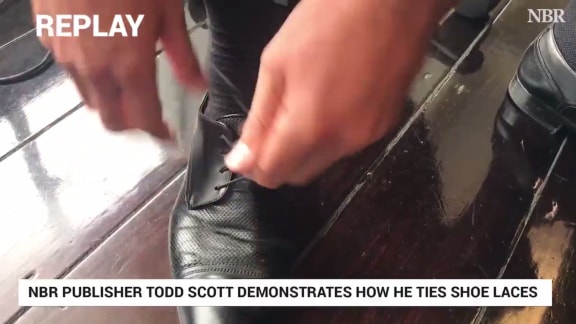 The NBR's owner shoes exclusively revelas how he ties his laces.