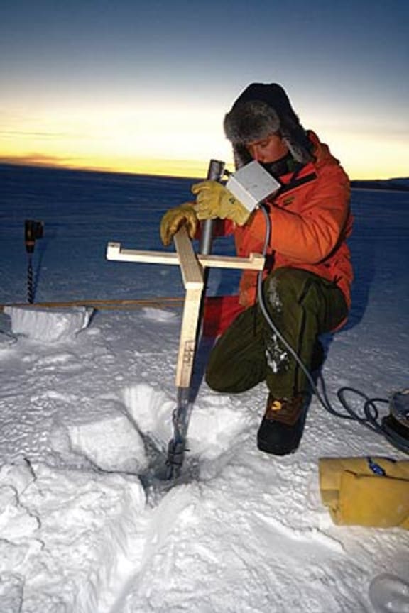 Alex Gough was part of a team that wintered over at Scott Base to gather the first year-round observations of sea ice formation and thickness in McMurdo Sound.
