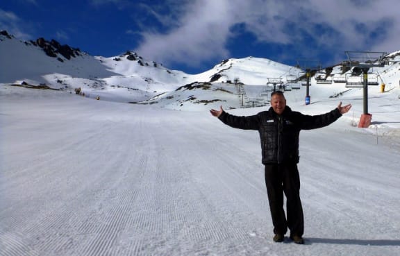Ross Lawrence, of The Remarkables ski area, is happy about the spring conditions.
