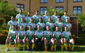 The Cook Islands squad that played South Africa in June 2019.