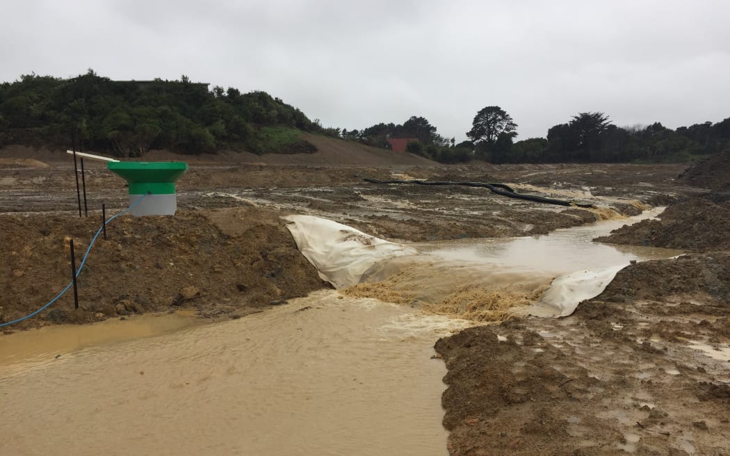 Unstabilised earthworks in a housing project in Porirua on 18 June 2020.
