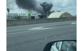 Large fire at a metal recycling place in south Auckland