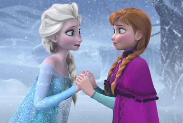Elsa of Arendelle and Anna of Arendelle from the 2013 Disney film Frozen