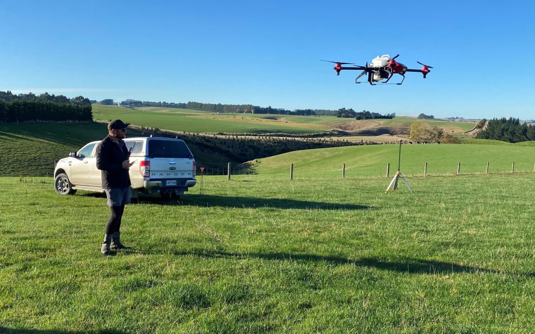 Bill Paterson with his drone
