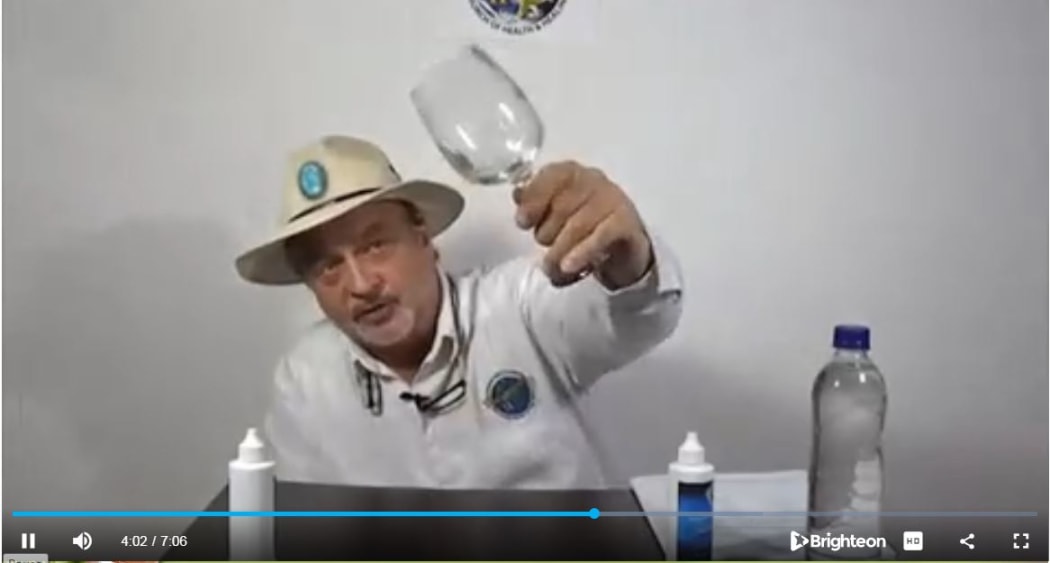 Genesis II 'archbishop' Mark Grenon drinks MMS - chlorine dioxide mixed with water