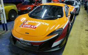 The car Derek Bell is driving a 675 LT