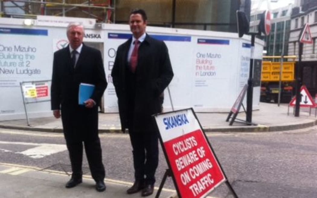 Chris Cairns arriving at the Old Bailey in London.