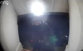 Doorbell camera footage shows a UK mosque being set on fire in what police are investigating as a suspected hate crime.