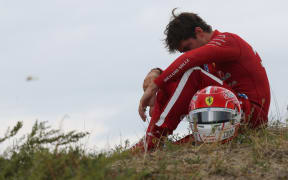 Ferrari driver Charles Leclerc after crashing during the 2025 Formula One Dutch Grand Prix.
