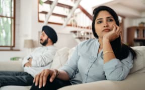 Indian couple fighting