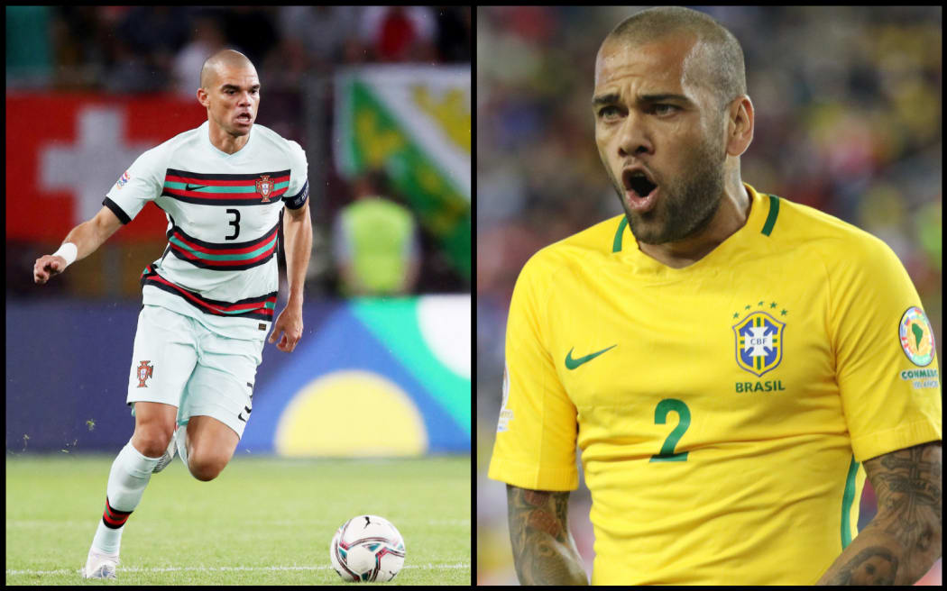 Portugal centre back Pepe and Brazilian right-back Dani Alves.