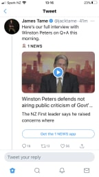 'James Tame' on Twitter.