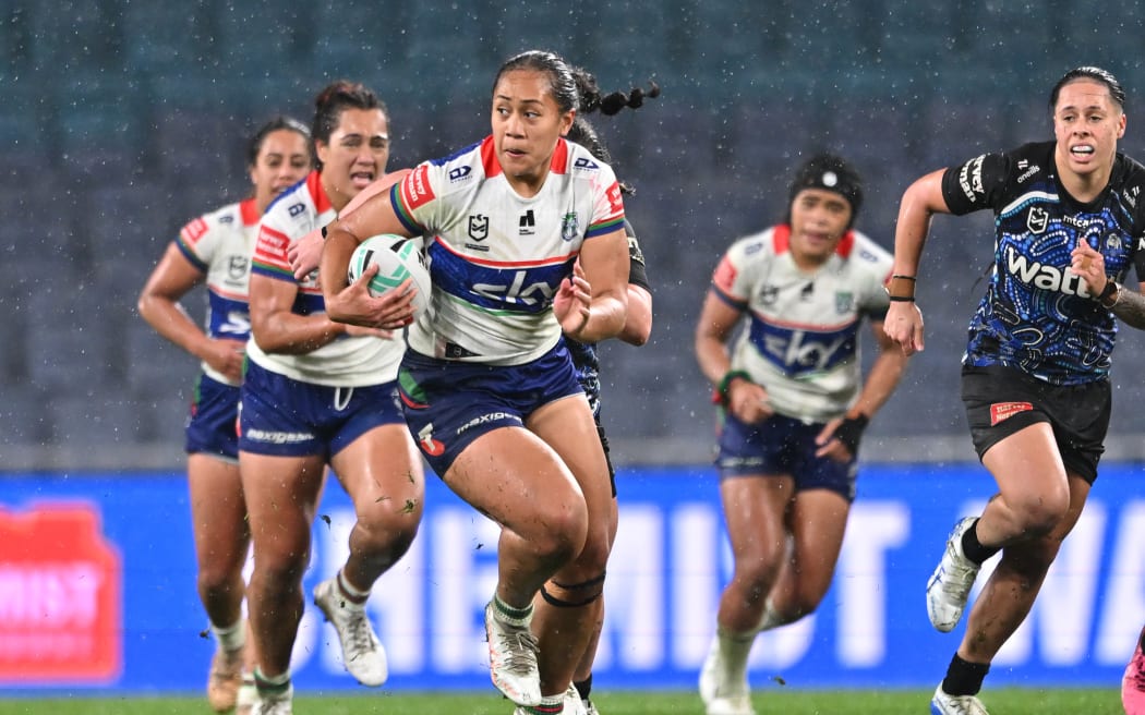 Ivana Lauitiiti of the Warriors. Canterbury Bankstown Bulldogs v NZ Warriors, round 6 of the 2025 NRL Telstra Women’s Premiership at Accor Stadium, Sydney, Australia on Saturday 9 August 2025.