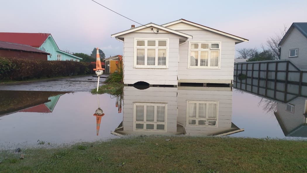 A flooded section in Westport.