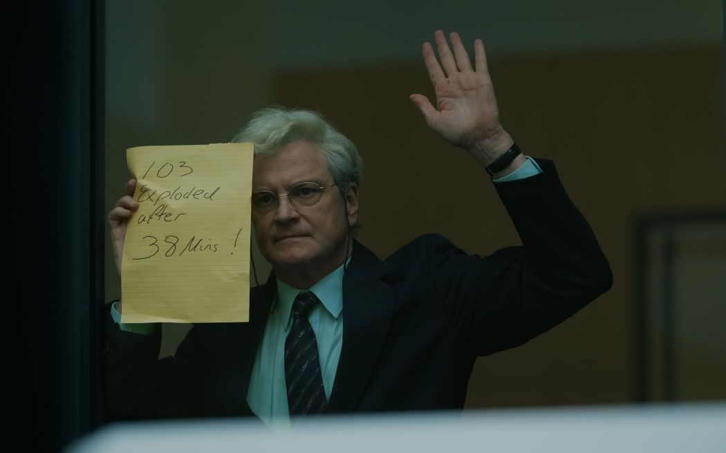 LOCKERBIE: A SEARCH FOR TRUTH -- Episode 104 -- Pictured: Colin Firth as Jim Swire -- (Photo by: Graeme Hunter/SKY/Carnival)