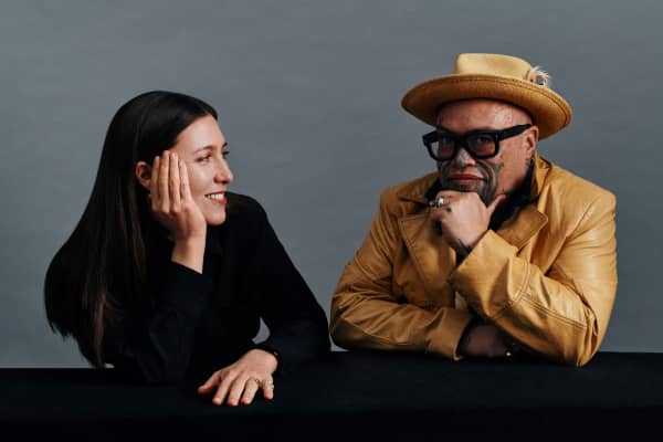 Emilia Wickstead and Te Rangitu Netana.