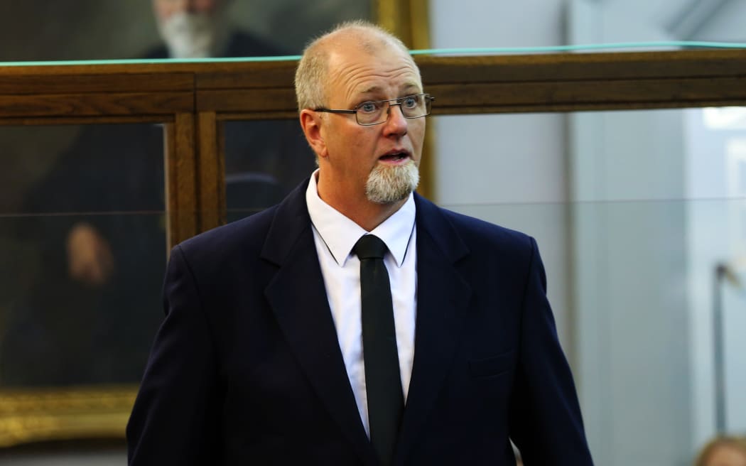 Mark Lundy making his first appearance in court on Monday.